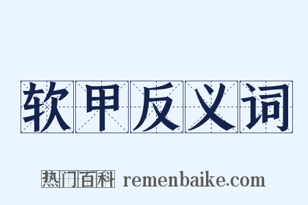 软甲反义词是什么意思的图片